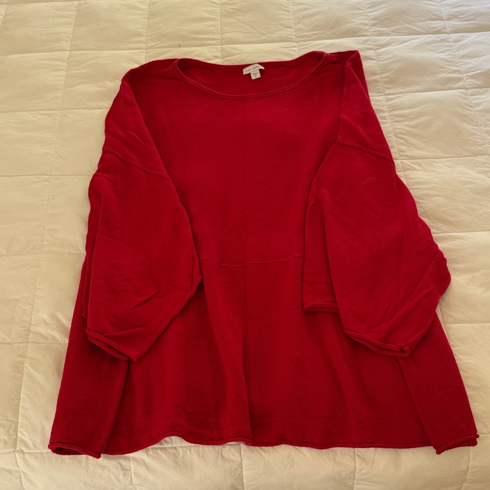 J. Jill Vibrant Red Crew Neck Sweater